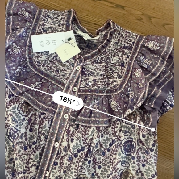 Sea
Rosita Border Print Flutter Sleeve Top - Picture 8 of 9